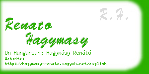renato hagymasy business card