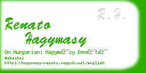 renato hagymasy business card